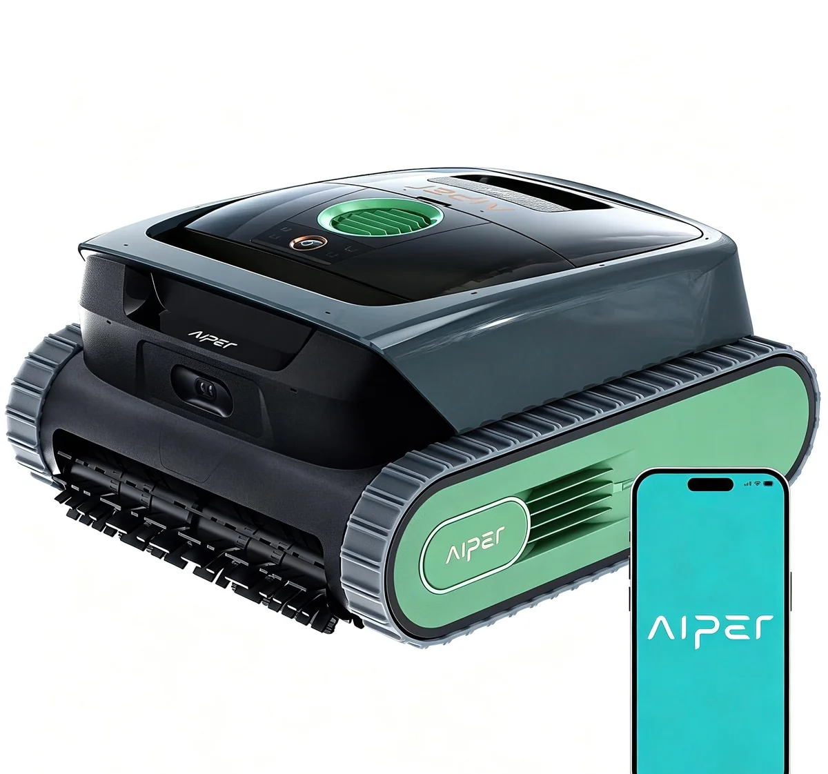 Aiper Scuba S3 Robotic Pool Cleaner, Cordless Lightweight with Strong Suction, Waterline Scrubbing, Smart Sensor Navigation, App Control & Waterline Parking, 240 Min Runtime for In-Ground Pools, Gray