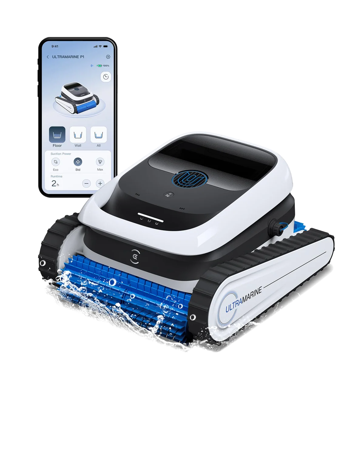 ECOVACS Ultramarine P1 Cordless Robotic Pool Cleaner, 180-Min Runtime