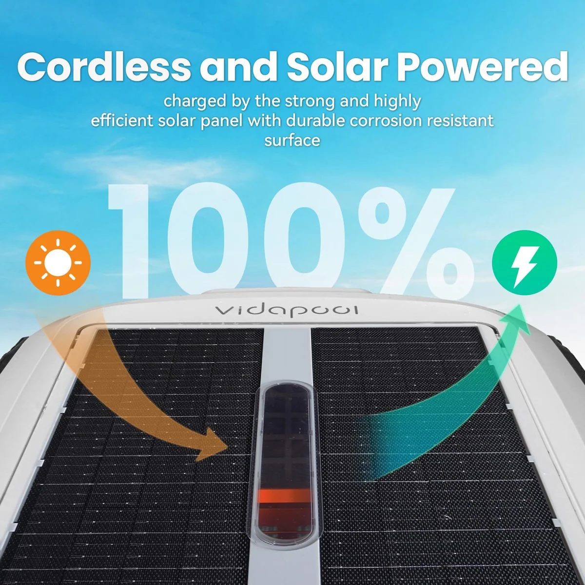 Vidapool solar Pool skimmer, view 2