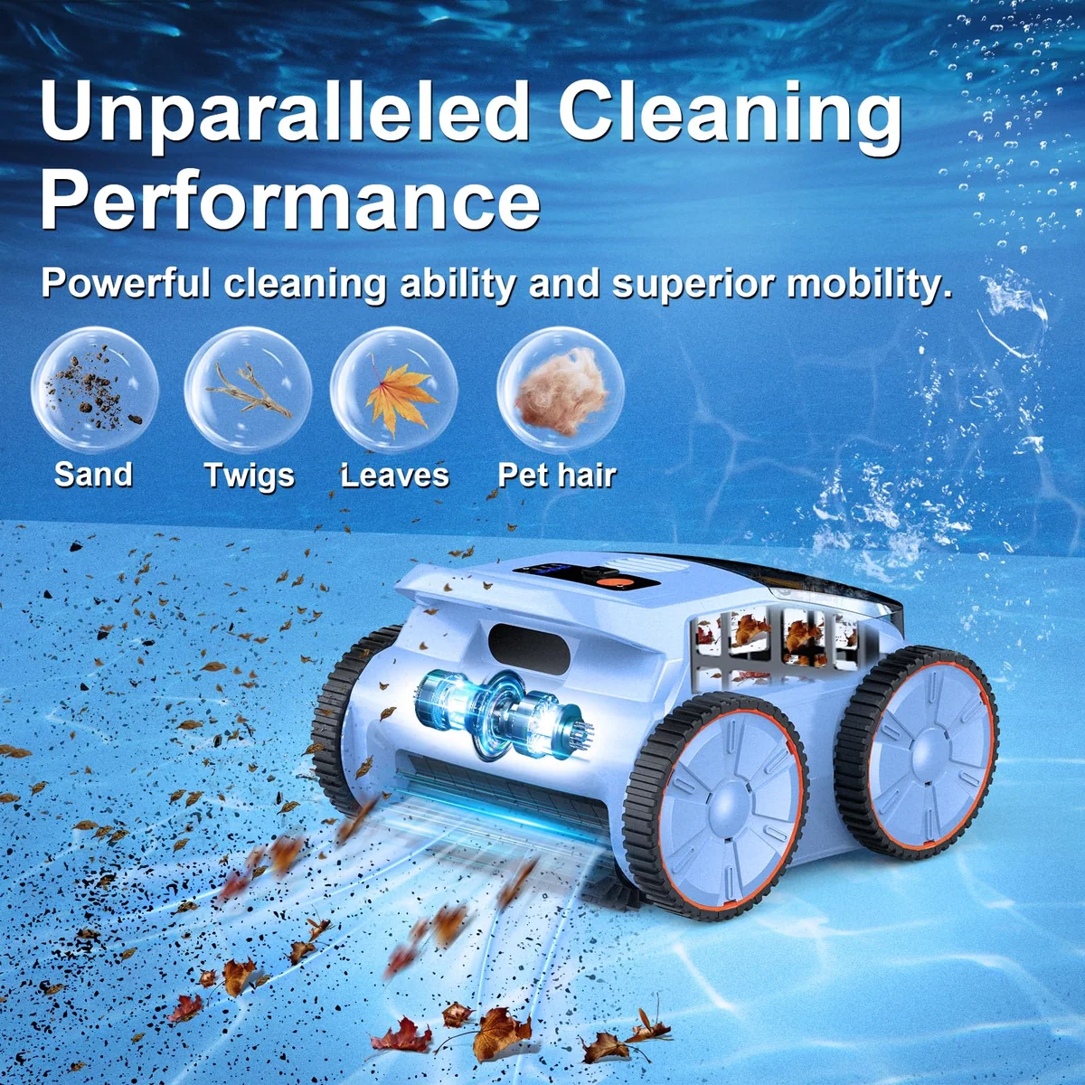 ZYERCH Robotic Pool vacuum, view 2
