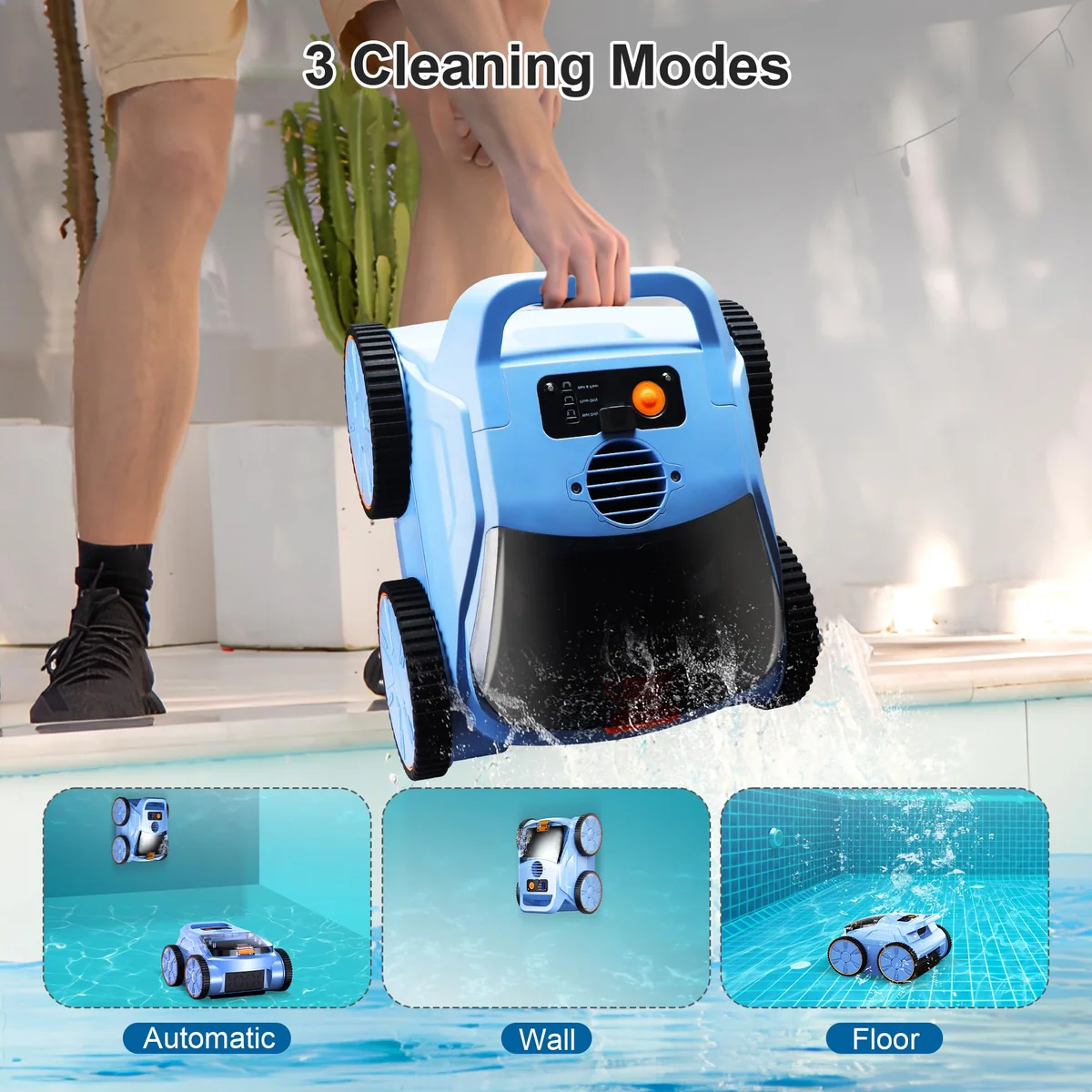 ZYERCH Robotic Pool vacuum, view 4