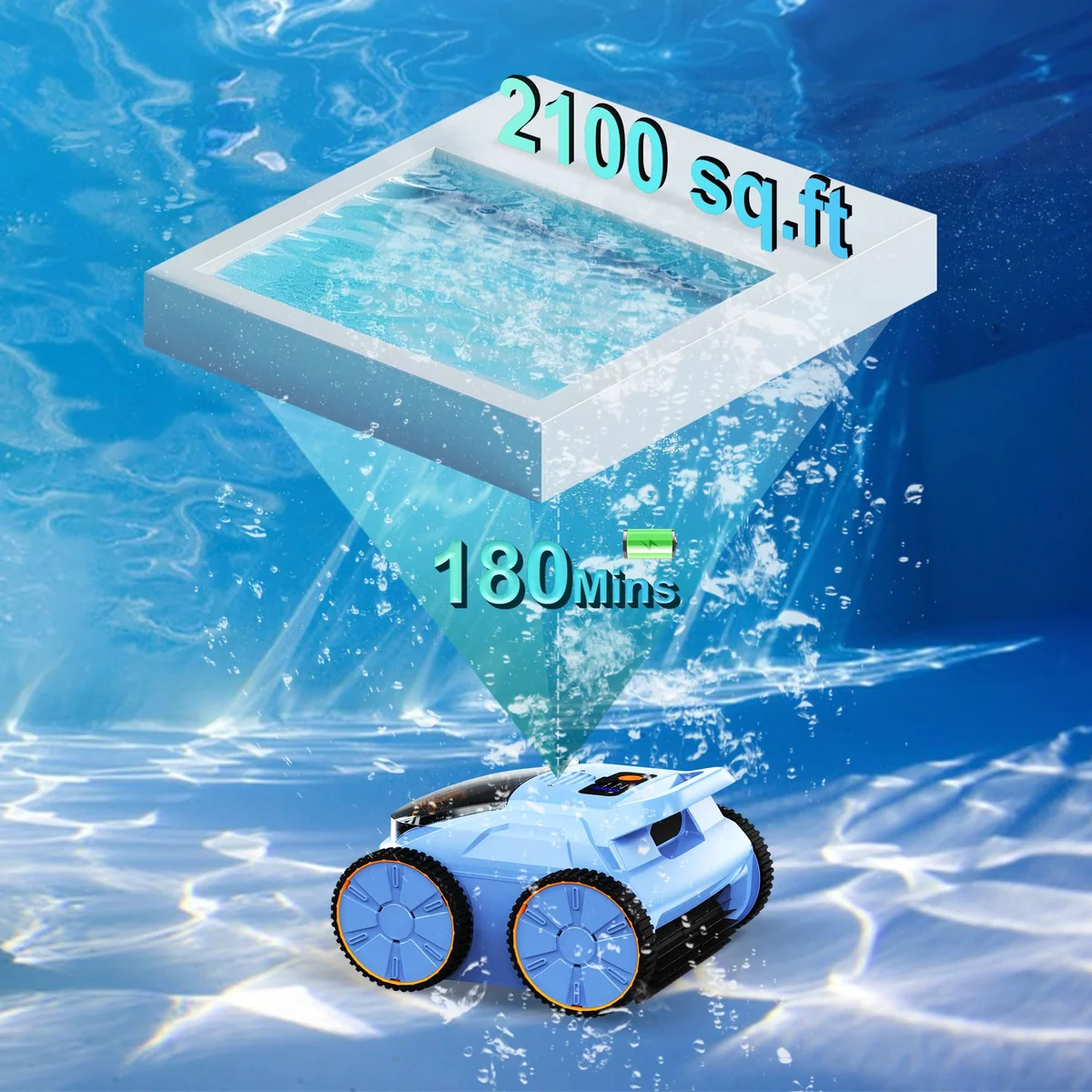 ZYERCH Robotic Pool vacuum, view 5